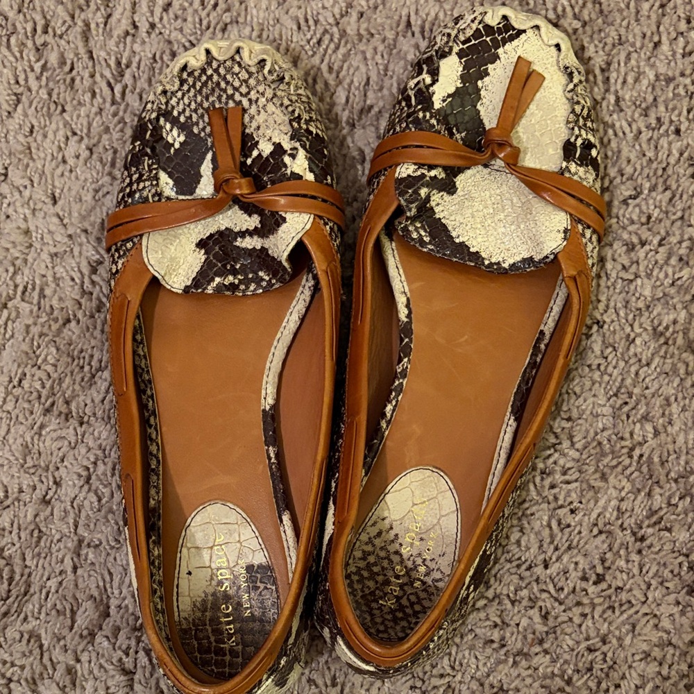 Kate Spade Snakeskin Loafers